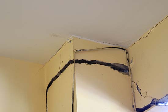 really big structural crack from settling foundation