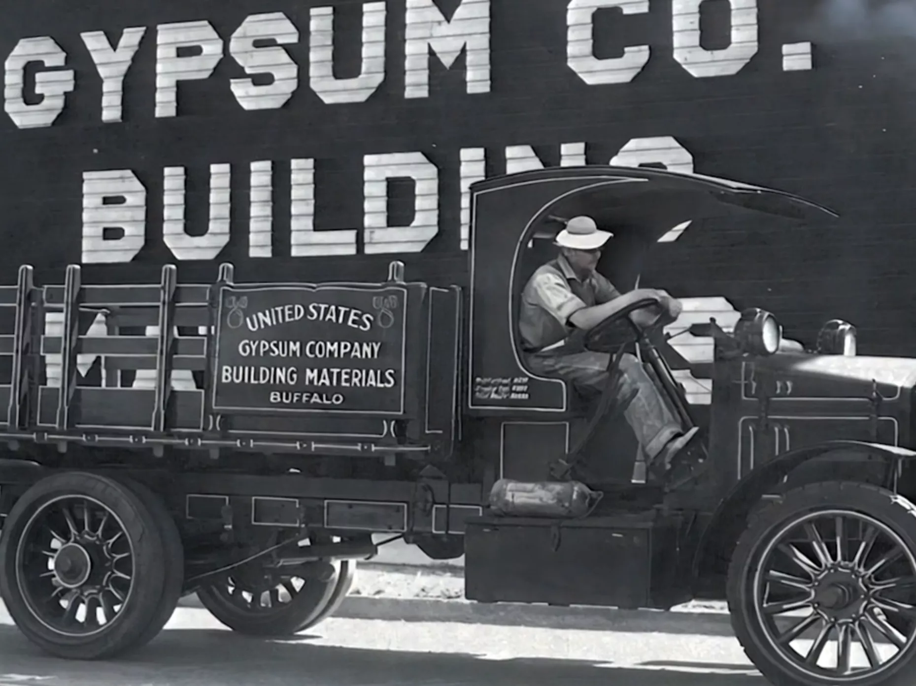 old Ubited States Gypsum Company Truck from Buffalo New York I the early 1900's